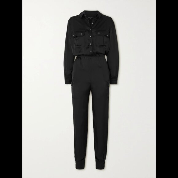 MARIKA VERA Penny Satin Jumpsuit In Black Size XS - Picture 1 of 3